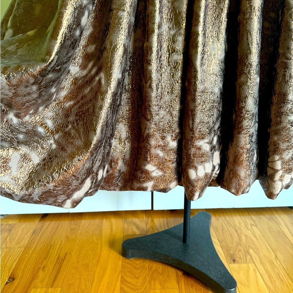 Handmade Gold/Beige Evening Long Skirt M EUC - Picture 5 of 7